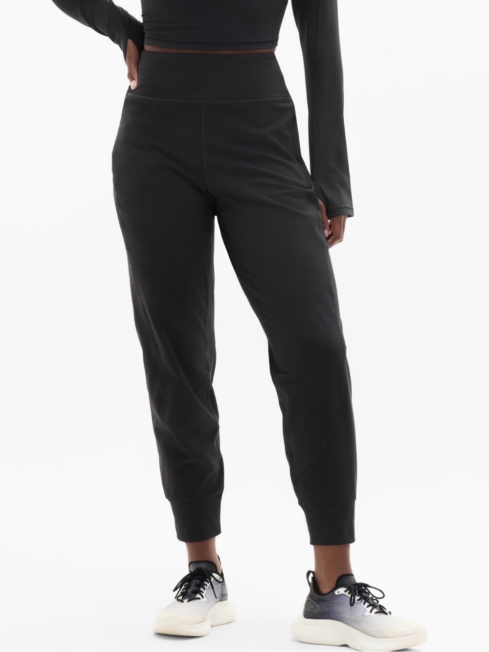 Athleta Rainer Black High-Rise Jogger Pants